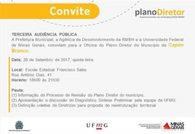 Terceira Audiência Pública de Revisão do Plano Diretor