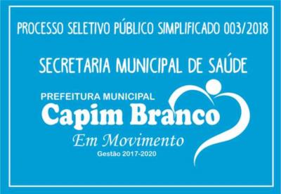 Processo Seletivo Público Simplificado nº 003/2018