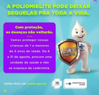 Vacinação contra sarampo e poliomielite terá início na próxima segunda