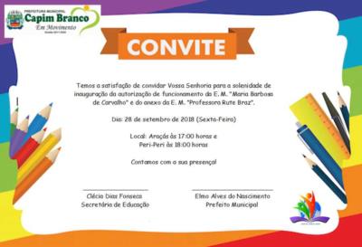 Convite - Secretaria Municipal de Educação
