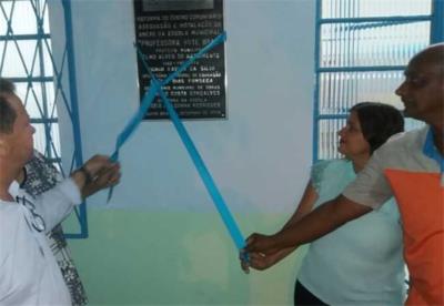 Solenidade de inauguração nas Escolas Municipais.