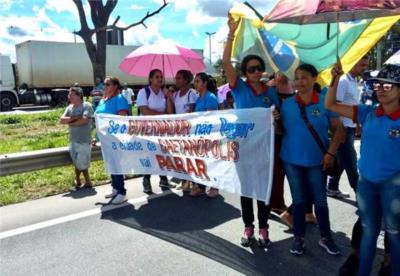Manifestação contra o Governo do Estado