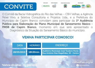 1ª Audiência Pública para elaboração do Plano Municipal de Saneamento