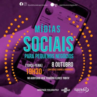 PALESTRA GRATUITA:  Mídias Sociais para Pequenos Negócios