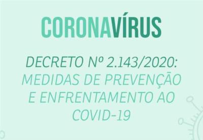 Confira o Decreto de medidas preventivas ao Coronavírus