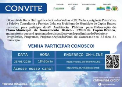 Audiência Pública do Plano Municipal de Saneamento acontecerá online