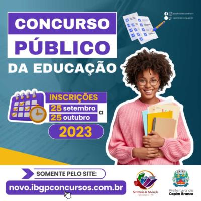 CONCURSO PÚBLICO DA EDUCAÇÃO - EDITAL 01/2023