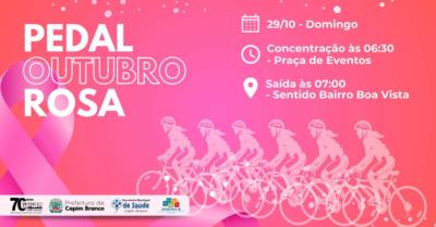 PEDAL OUTUBRO ROSA - CONSCIENTIZAÇÃO DA PREVENÇÃO E COMBATE AO CÂNCER DE MAMA