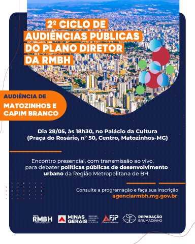 PDUI-RMBH | 2º CICLO DE AUDIÊNCIAS PÚBLICAS