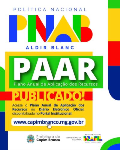 PLANO ANUAL APLICAÇÃO DOS RECURSOS (PAAR) - PUBLICADO NO DIÁRIO OFICIAL