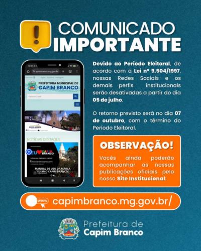 COMUNICADO IMPORTANTE!