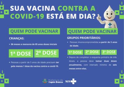 SUA VACINAÇÃO CONTRA A COVID-19 ESTÁ EM DIA?