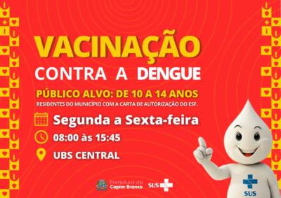 AMPLIAÇÃO DA VACINAÇÃO CONTRA A DENGUE PARA ADOLESCENTES DE 10 A 14 ANOS