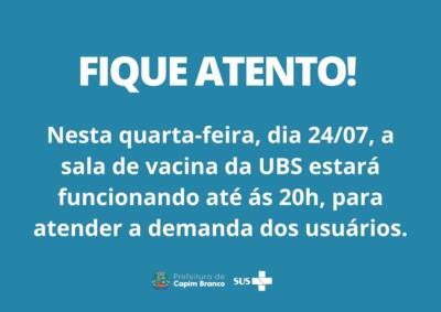 SAÚDE: COMUNICADO IMPORTANTE! 