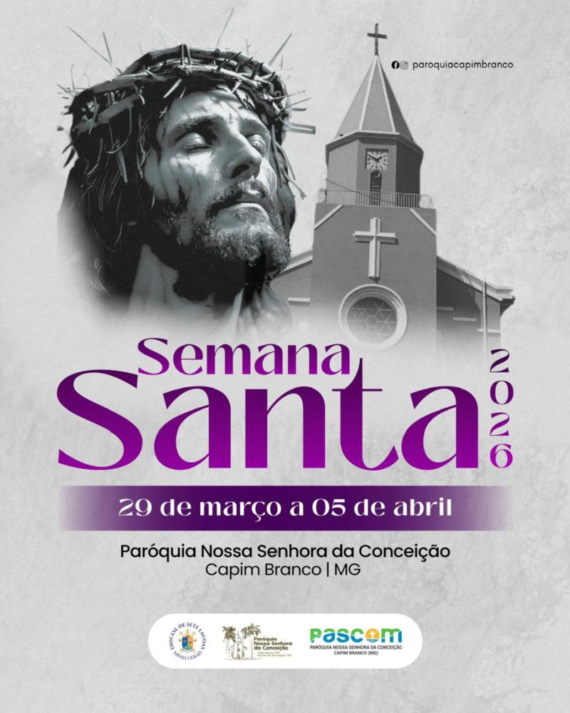 Capim Branco divulga programação da Semana Santa 2026